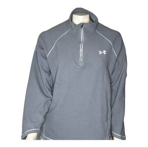 Under Armour Loose Gray Fleece 1/4 Zip Jacket Sz Large